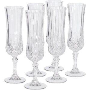 6-piece Vintage Champagne Flute Glass Set