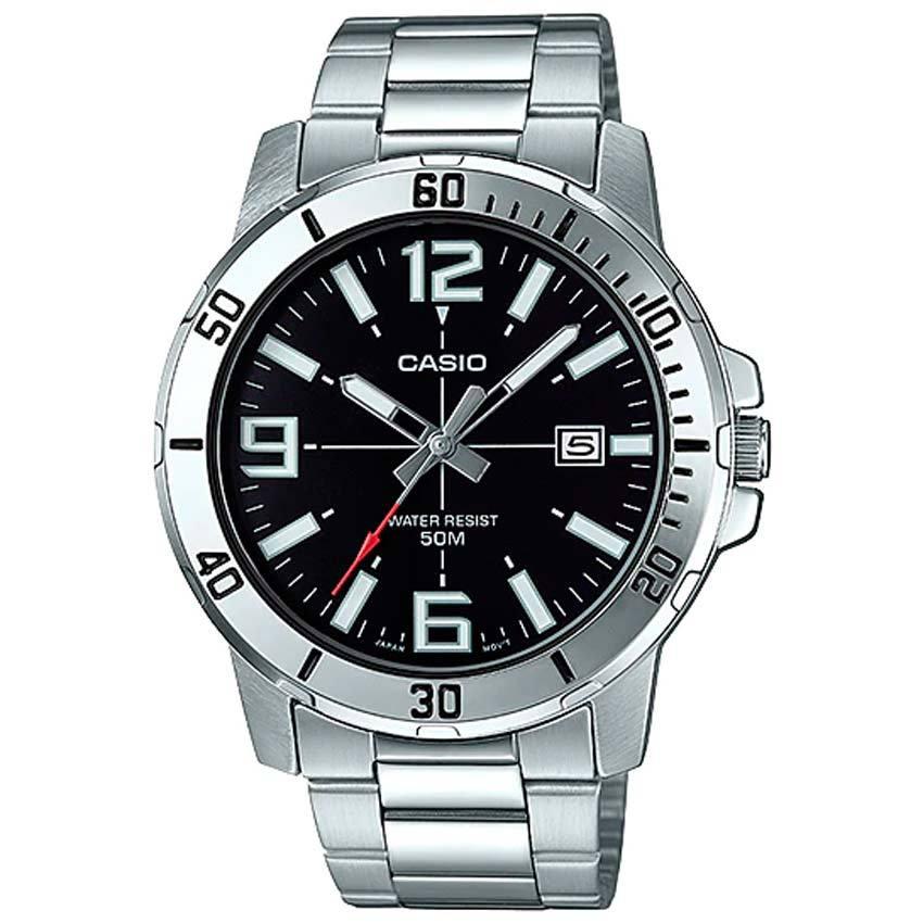 Casio Gent's MTP-VD01D-1BVUDF Enticer Analog Black Dial Watch