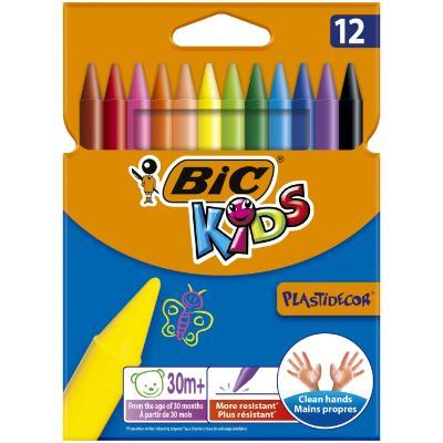 Bic Kids Plastidecor Crayons x12
